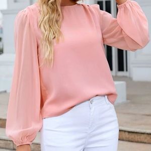 Womens Lantern Sleeve Blouse